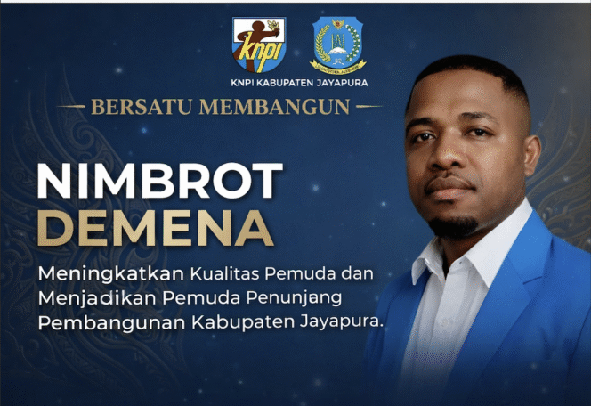 
 Nimbrot Demena Maju Calon Ketua KNPI Kabupaten Jayapura, Usung Semangat “Bersatu Membangun Daerah”