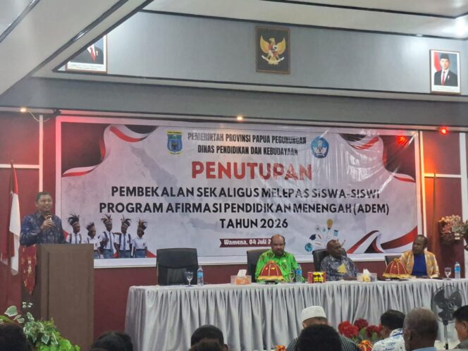 
 Pemprov Papua Pegunungan Resmi Lepas Siswa ADEM 2026, Targetkan Lahir Pemimpin Masa Depan dari Tanah Papua