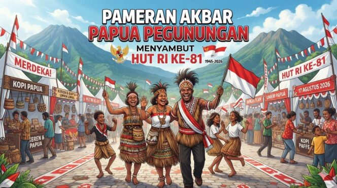 
 Sambut HUT RI Ke 81, Pemprov Papua Pegunungan Gelar Pameran Akbar
